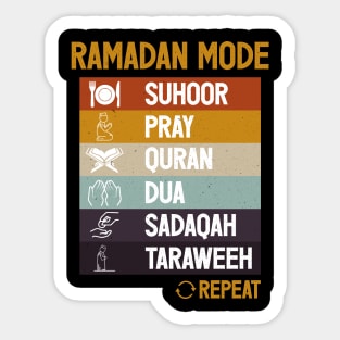 Vintage Ramadan Mode on Fasting Month Sticker